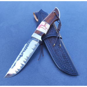 ФЛАМІНГО ніж ручної роботи майстра MV Knify, сталь Ді103-МП в обкладках 95х18, 64-65 HRC. Photo 3